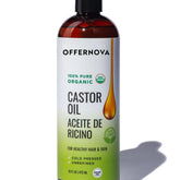 Offernova Aceite de Ricino en botella con gotero para pestañas y cejas.