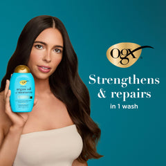 Etiqueta de OGX Acondicionador Renovador con argán sin sulfatos