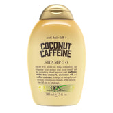OGX botella cafeína coco: fortalecimiento inicial para el cabello.