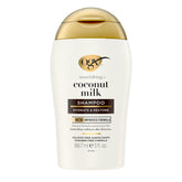 OGX champú nutritivo leche de coco, envase visible, suaviza cabello desde la primera aplicación