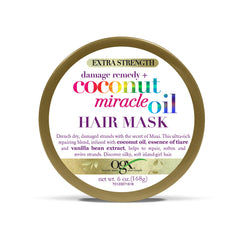 OGX Reparación de Daño: mascarilla coco milagroso en bote de 170 g para hidratación profunda.