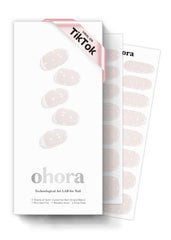 ohora N Polka Blanc kit de pegatinas para uñas de rápida aplicación y acabado duradero.
