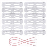 Ohlove conjunto de plantillas para cejas 12 piezas, definición precisa en cada trazo.