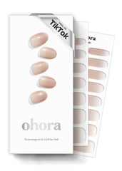 Ohora bandas uñas gel semi-curadas n-mild-latte, enfoque nude-ombre para un look natural.