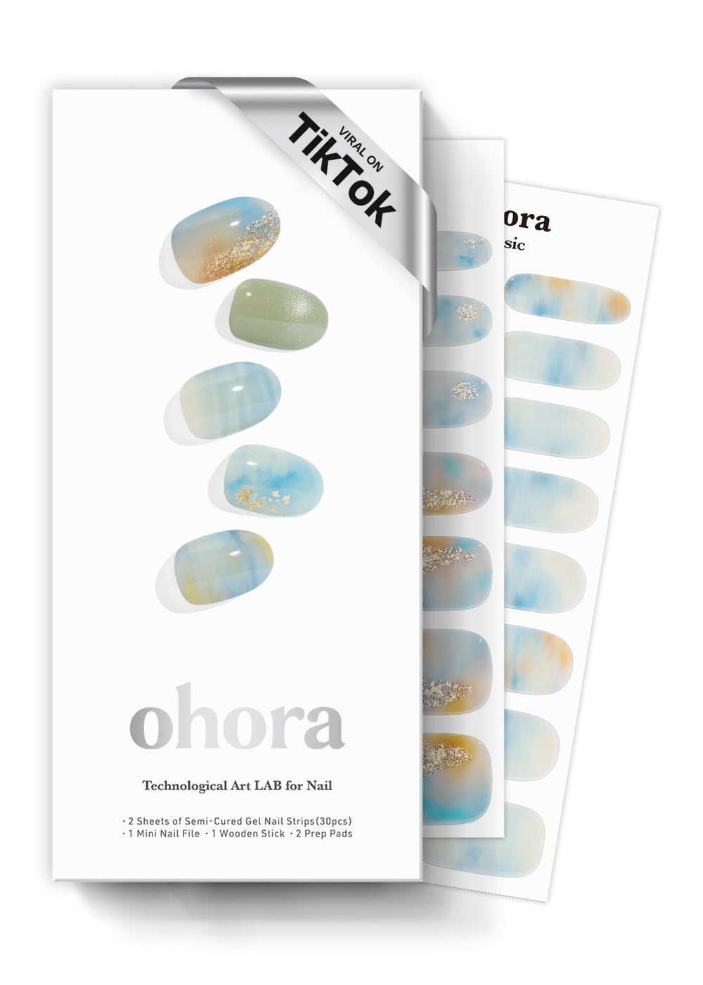 Ohora bandas uñas semi-curadas con contenido incluido para empezar a crear look en casa