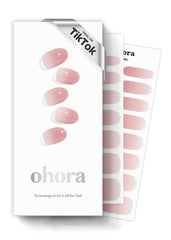 ohora N Milk Rose, tiras de gel semicurado para uñas, aplicación rápida, con acabado rosa suave.