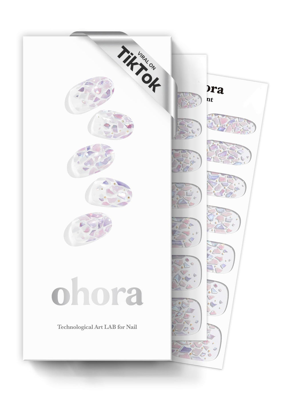 ohora N Petal Rain: diseño-purpura, aplicación rápida para uñas con acabado profesional.