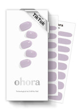 ohora tiras gel semicuradas N Cream Lavanda en empaque, conjunto completo para uñas en casa