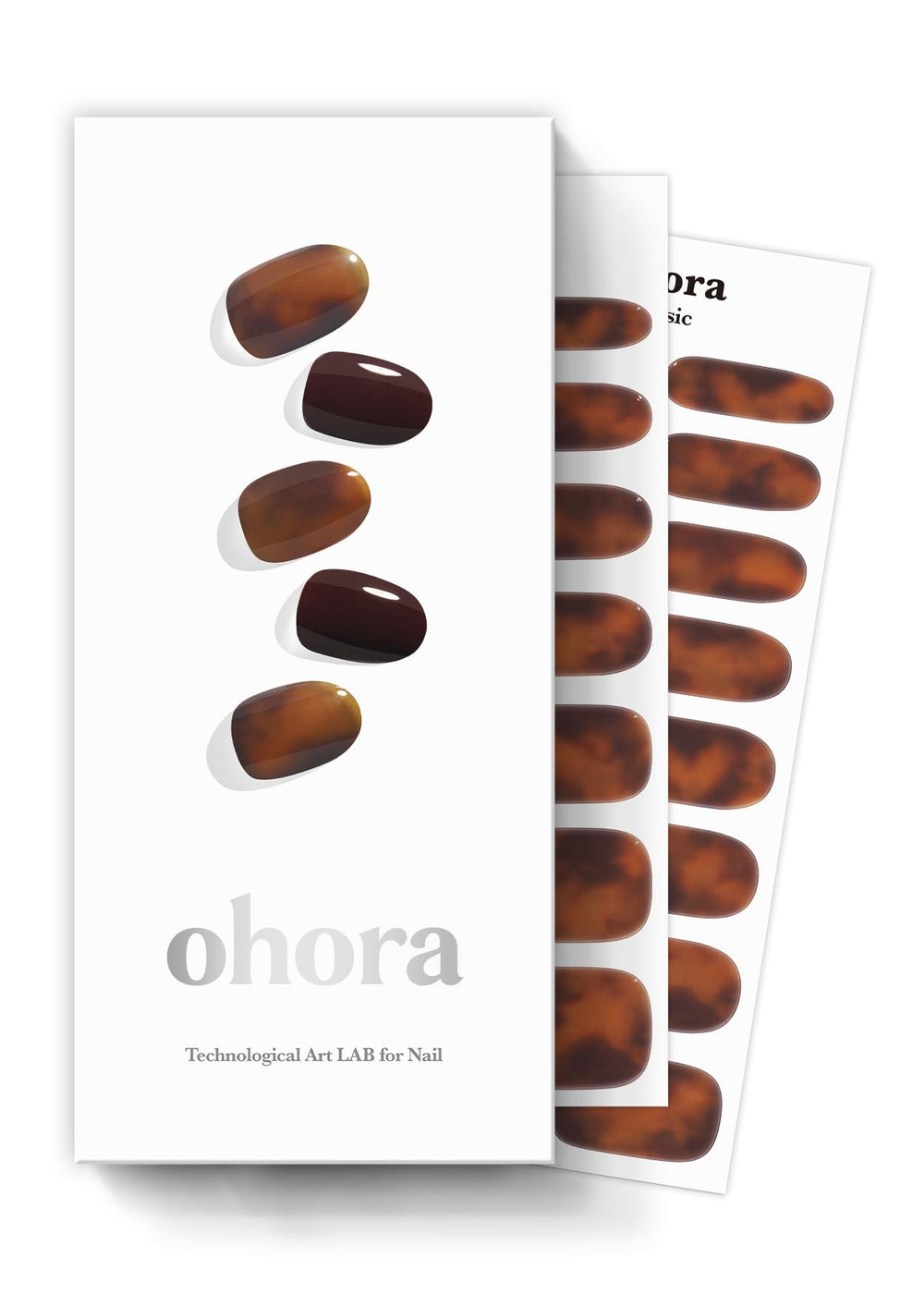 ohora tiras uñas semi-curadas calabaza-remolino para acabado duradero