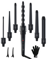 Ohuhu set rizador 7-en-1 completo para peinados versátiles en casa.