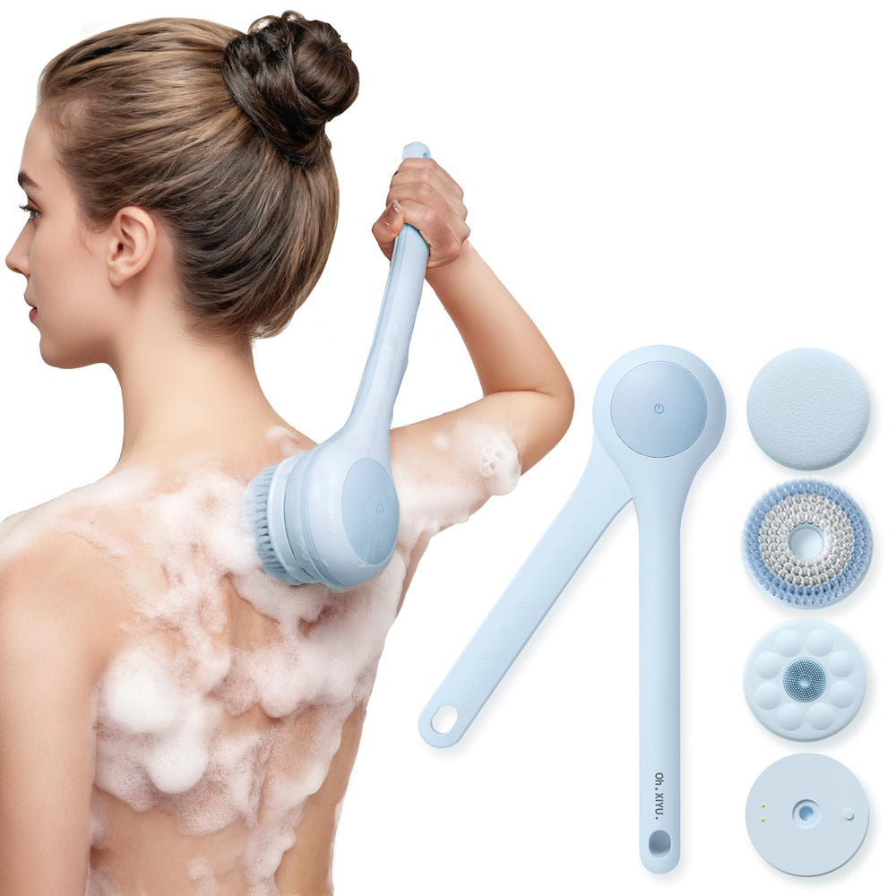 Oh,XIYU cepillo corporal eléctrico con mango dual para espalda