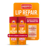 Bálsamo reparador de O'Keeffe's Lip Repair con cereza para alivio suave.