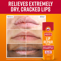 Bálsamo labial de O'Keeffe's con vitamina E para labios secos.