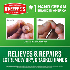 O'Keeffe's para aplicación rápida; crema suave al aplicar tras lavado.