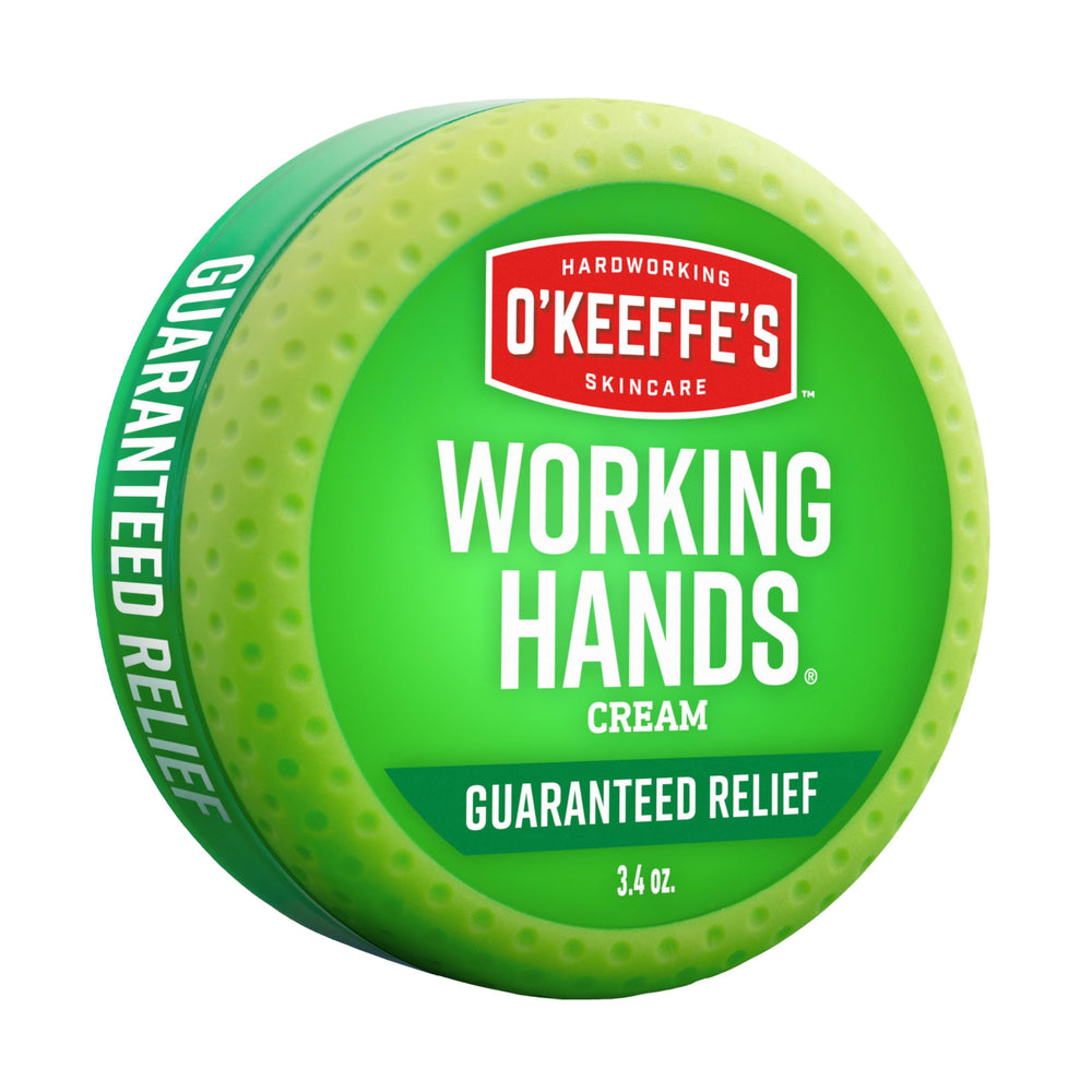 Crema de O'Keeffe's para manos trabajadoras, tarro de 3-4 oz, hidratación profunda.