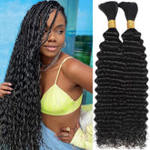 OKVOKV cabello para trenzas onda agua profunda 20 pulgadas sin costura aspecto natural
