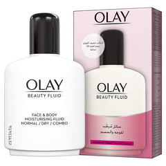Olay Beauty Fluid Regular 100 ml, hidratación de 24 horas para piel suave.