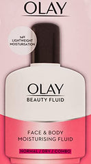 Olay Beauty Fluid Regular 100 ml, textura ligera y absorción rápida para rostro.