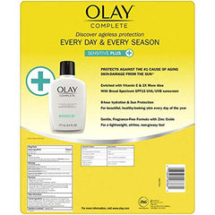 Olay Complete UV Plus formule sans huile avec zinc et vitamine E nourrissante.