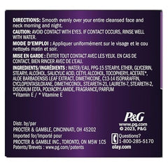 Olay favorise le renouvellement de la peau grâce à sa formule douce.