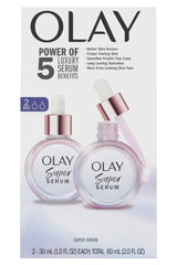 Olay Super Serum, texture peau plus lisse après application.