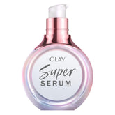 Olay Super Serum, aplicación en rostro y cuello, ofrece hidratación intensa.
