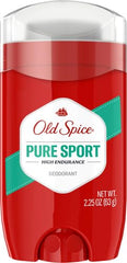 Old Spice Desodorante Pure Sport, barra ergonómica para aplicación suave.