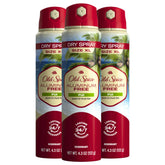 Old Spice Fiji dry spray bottle with palm-tree scent and all-day freshness.
