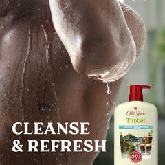 Fragancia madera-sandalo Old Spice, aroma masculino.