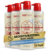 Old Spice gel douche exfoliant pour hommes, emballage élégant prêt pour la routine matinale.