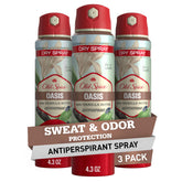 Paquete de Old Spice: tres desodorantes en spray seco para uso diario.