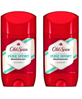 Old Spice Pure Sport Solido Desodorante, empaque de dos unidades, práctico para viaje.
