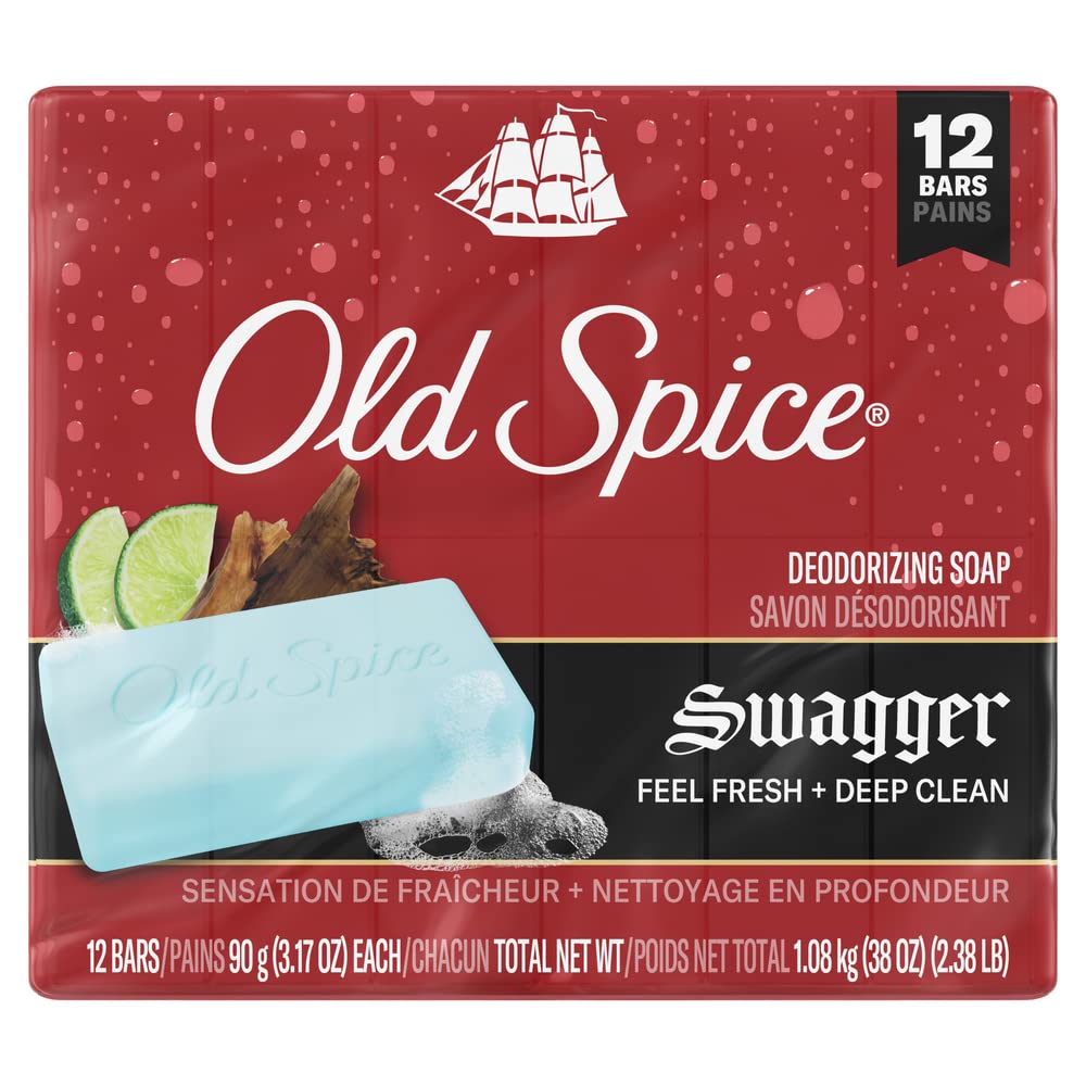 Old Spice Swagger barra cedro lima para frescura duradera en la ducha