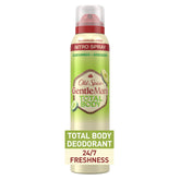 Old Spice Total Body Deodorant, aplicación frontal para protección diaria en todo el cuerpo.