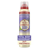 Old Spice Total Body Deodorant bottle front shows aluminum-free formula for all-over freshness