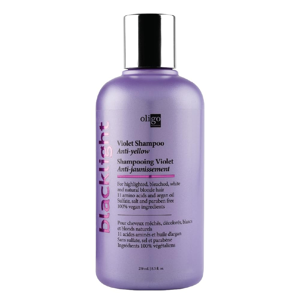Oligo Professionnel Blacklight Violet Champú: botella sin sulfatos para rubios.