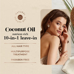 Oliology Coconut Oil 10-en-1, brillo sedoso tras usar el producto.