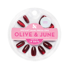 Olive & June Instant Mani en forma oval de tamaño mediano para un aspecto natural.