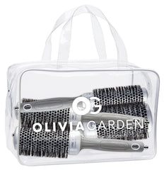 Olivia Garden CI-25 frente del cepillo térmico redondo con cerámica para peinado rápido