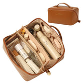 Omeily bolsa de maquillaje de viaje con gran capacidad para cosméticos y accesorios.