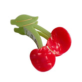 OMG Decor pinzas garra cereza, primer plano diseño retro frontal, sujeción segura para peinados diarios.
