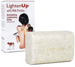 OMIC Lighten-Up jabón exfoliante lactico barra, textura suave para piel renovada