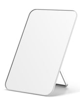 OMIRO espejo de escritorio 8x5 blanco, compacto para viaje y retoque rápido