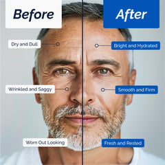 Omnis Uomo Crema Facial, aroma fresco, efecto revitalizante para la piel cansada.
