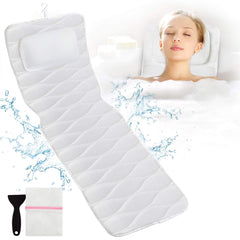OMYSTYLE almohada de baño con ventosas ofrece base estable para un respaldo seguro.