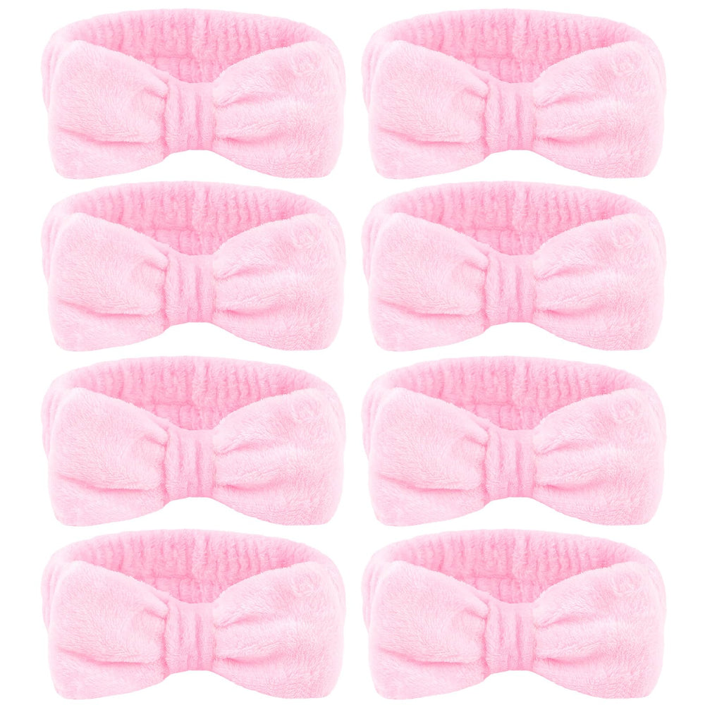 Ondder diademas spa conjunto de 8 piezas rosadas para lavado facial