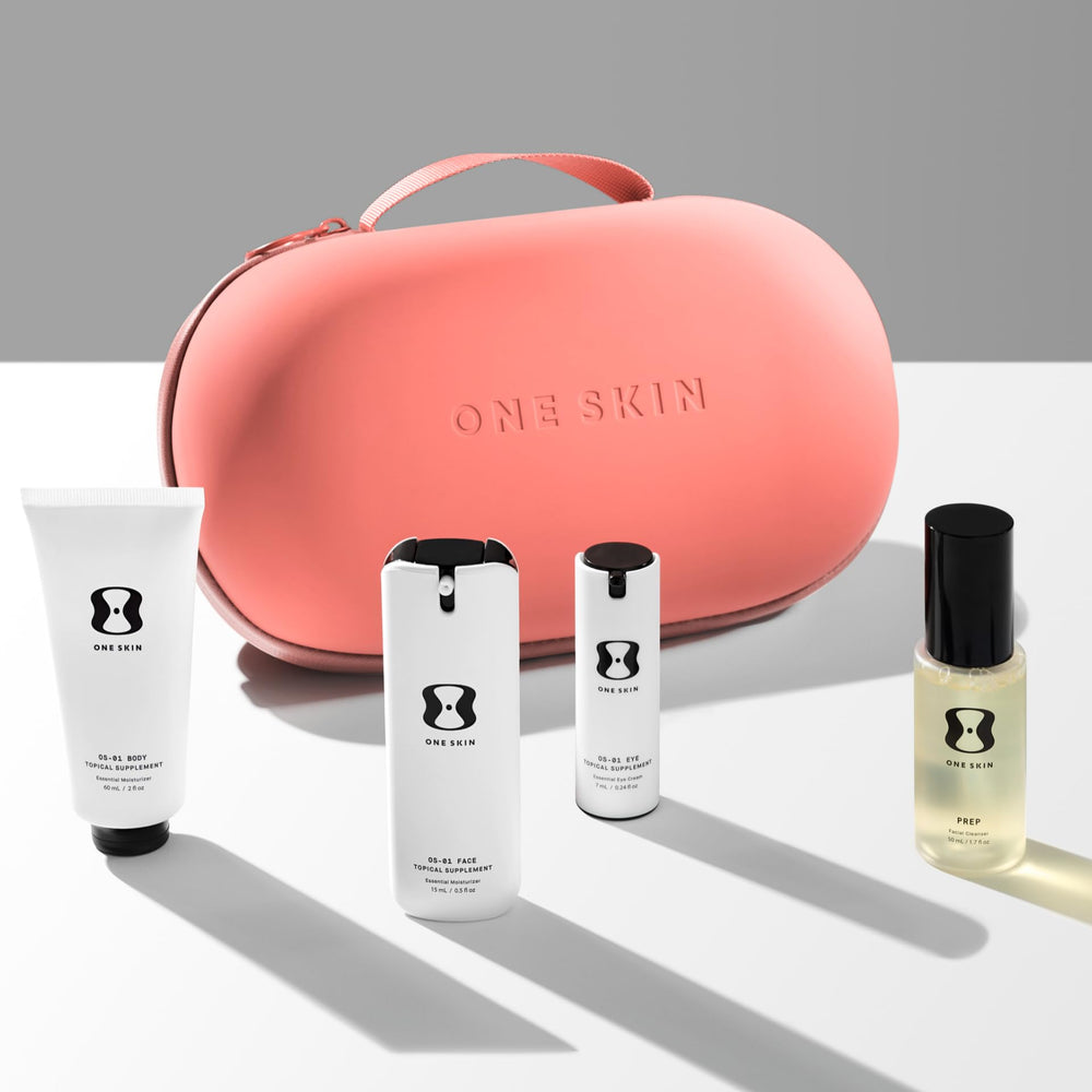 oneskin OS-01 cara: régimen de longevidad facial para viaje suave