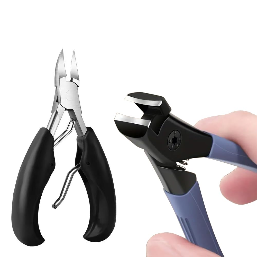 ONOLA corta uñas profesional de dos piezas para uñas gruesas con agarre cómodo.