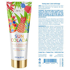 Onyx Suncolada: hydratation prolongée pour peau souple pendant le bronzage.