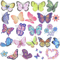 Ooopsiun tatuajes de mariposa brillantes para fiestas, fáciles de aplicar y quitar.